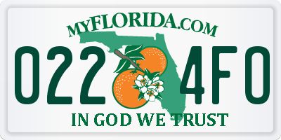 FL license plate 0224FO