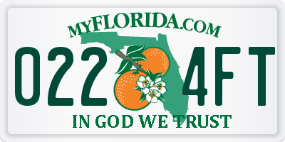 FL license plate 0224FT