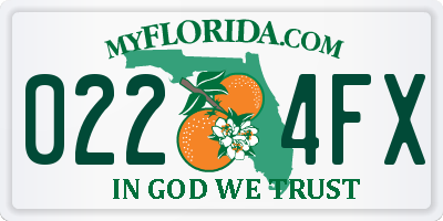 FL license plate 0224FX