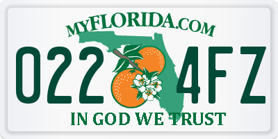 FL license plate 0224FZ