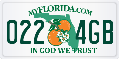 FL license plate 0224GB