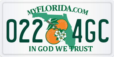 FL license plate 0224GC