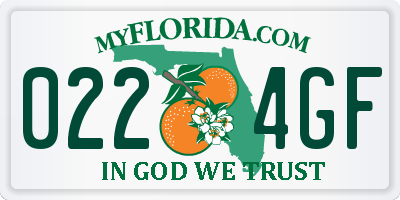 FL license plate 0224GF