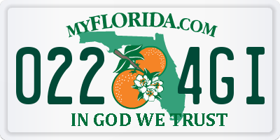 FL license plate 0224GI