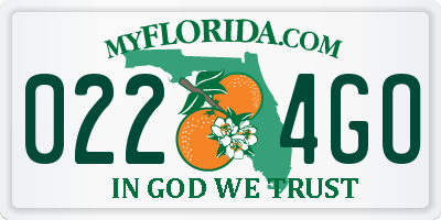 FL license plate 0224GO