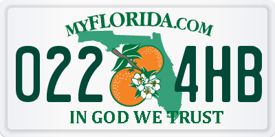 FL license plate 0224HB