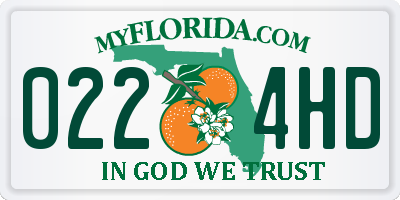 FL license plate 0224HD