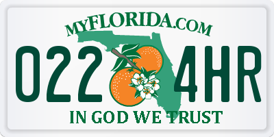 FL license plate 0224HR