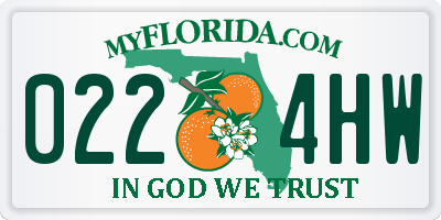 FL license plate 0224HW