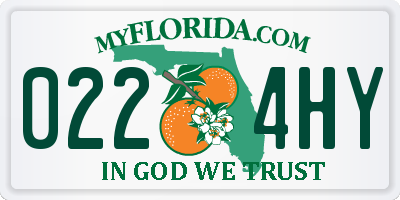 FL license plate 0224HY