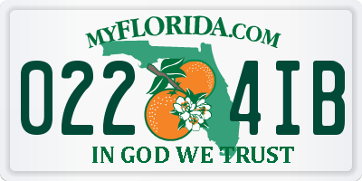 FL license plate 0224IB