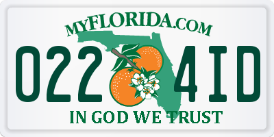 FL license plate 0224ID