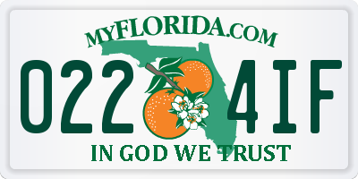 FL license plate 0224IF