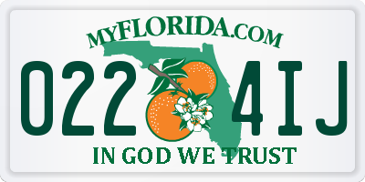 FL license plate 0224IJ