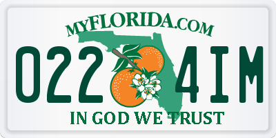 FL license plate 0224IM