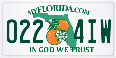 FL license plate 0224IW