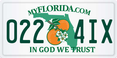 FL license plate 0224IX