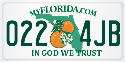 FL license plate 0224JB