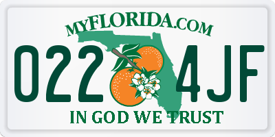 FL license plate 0224JF