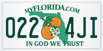 FL license plate 0224JI