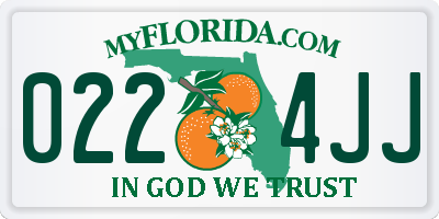FL license plate 0224JJ
