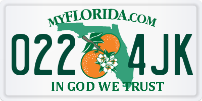 FL license plate 0224JK