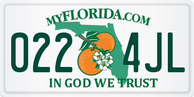 FL license plate 0224JL