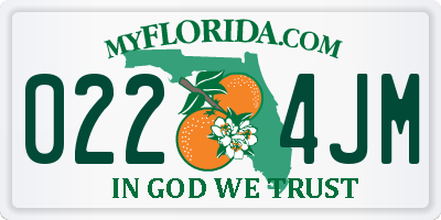 FL license plate 0224JM