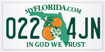 FL license plate 0224JN