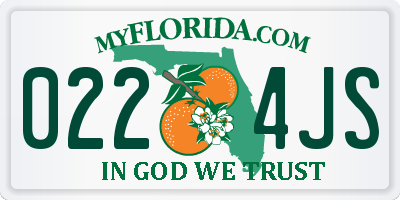 FL license plate 0224JS