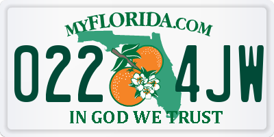 FL license plate 0224JW
