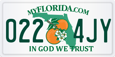 FL license plate 0224JY