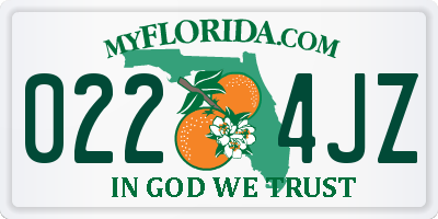 FL license plate 0224JZ