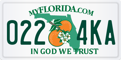FL license plate 0224KA