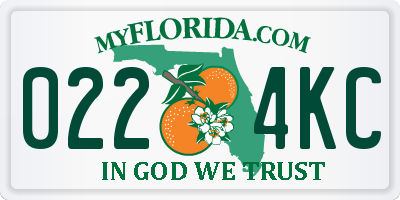 FL license plate 0224KC
