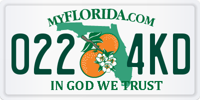 FL license plate 0224KD