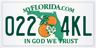 FL license plate 0224KL