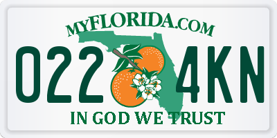 FL license plate 0224KN
