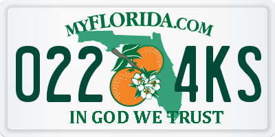 FL license plate 0224KS