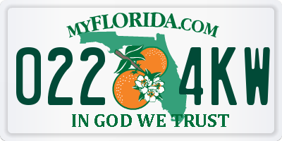 FL license plate 0224KW