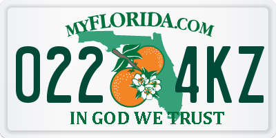 FL license plate 0224KZ