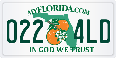 FL license plate 0224LD