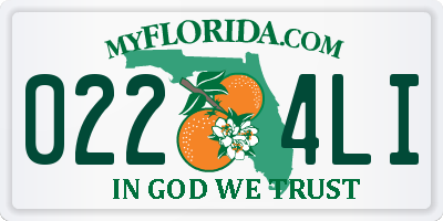 FL license plate 0224LI