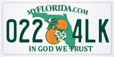 FL license plate 0224LK
