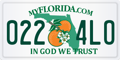 FL license plate 0224LO