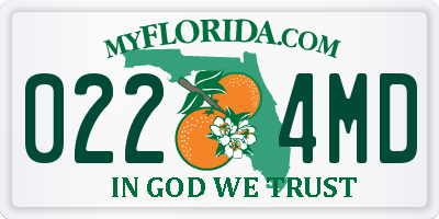 FL license plate 0224MD