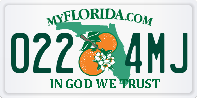 FL license plate 0224MJ