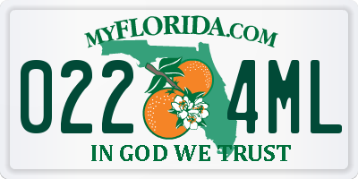 FL license plate 0224ML