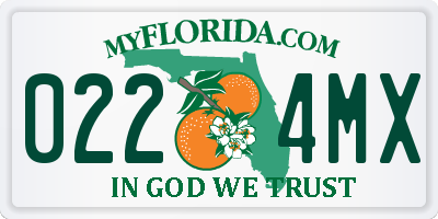 FL license plate 0224MX