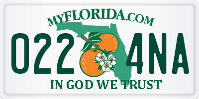 FL license plate 0224NA
